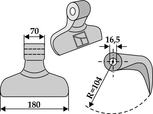 Pruning hammer 180x70mm