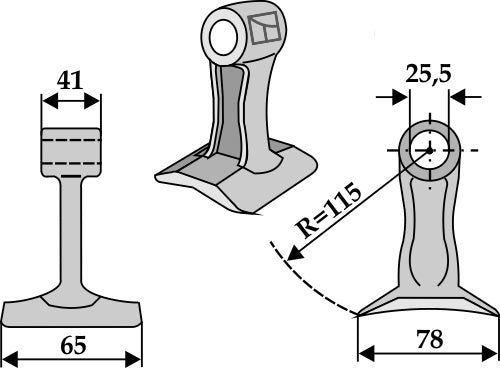 Pruning hammer 65x41mm