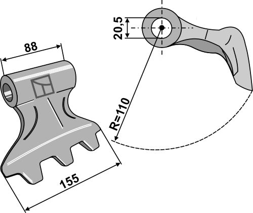 Pruning hammer 155x88mm
