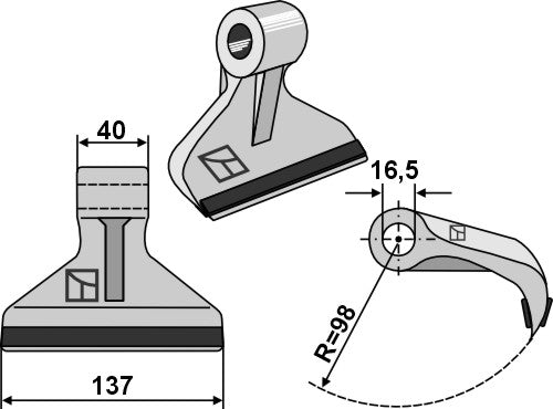 Pruning hammer 137x40mm - PTA
