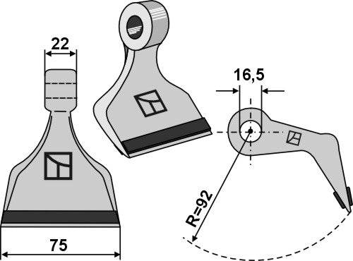 Pruning hammer 75x22mm - PTA