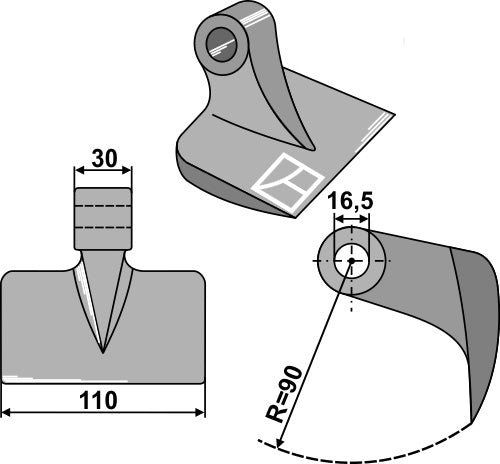 Pruning hammer 110x30mm