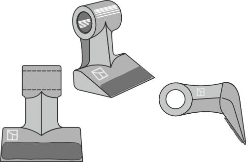 Hammer flail with welded hard-facing 103x54mm