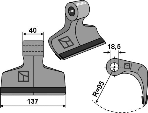 Pruning hammer 137x40mm - PTA