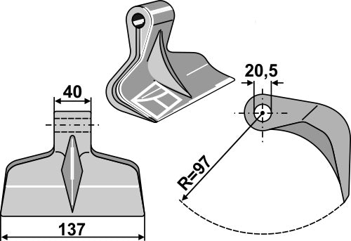 Pruning hammer 137x40mm