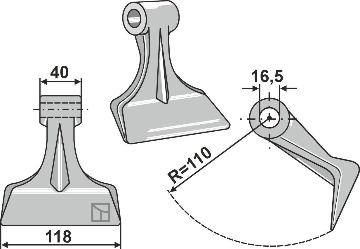 Pruning hammer 118x40mm
