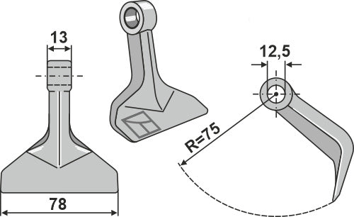 Pruning hammer 78x13mm