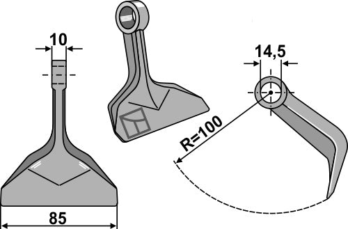 Pruning hammer 85x10mm