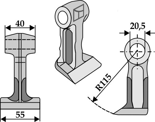 Pruning hammer 55x40mm