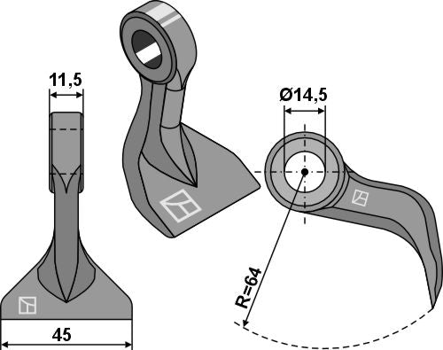 Pruning hammer 45x11,5mm