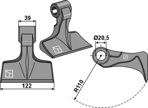 Pruning hammer 122x39mm