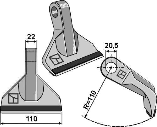 Pruning hammer 110x22mm - PTA