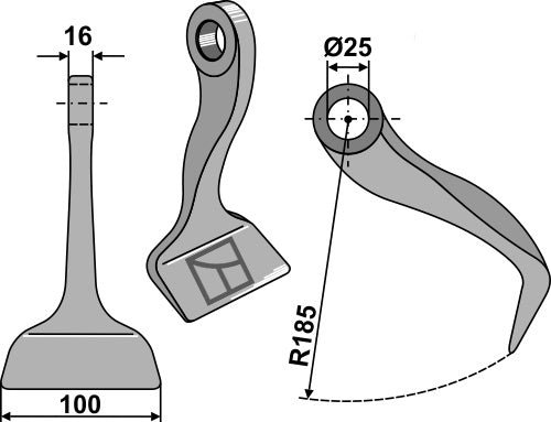 Pruning hammer 100x16mm