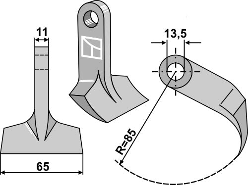 Pruning hammer 65x11mm