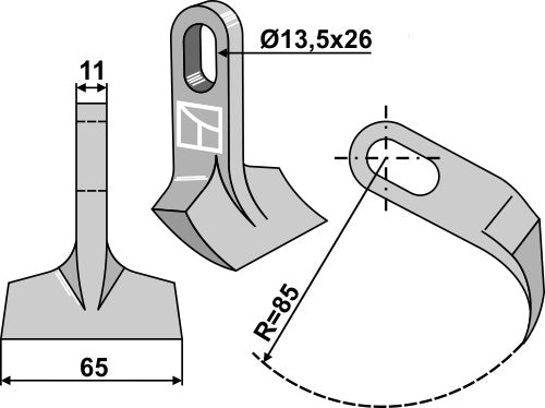 Pruning hammer 65x11mm