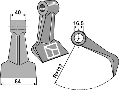 Pruning hammer 84x40mm