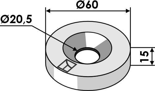 Washer Ø60x15xØ20,5