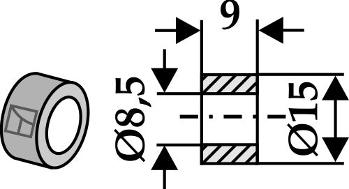 Washer 9xØ8,5xØ15