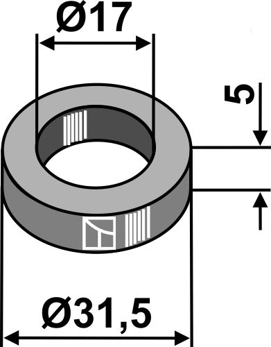 Washer Ø31,5x5xØ17