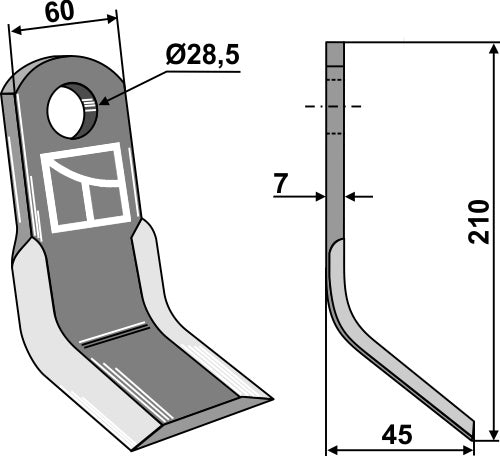 Y-blade 210x60mm