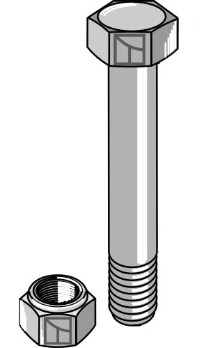 Bolt with self-locking nut - M20 x 2,5 - 10.9