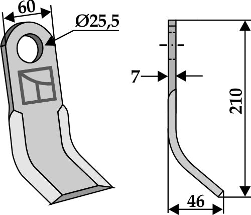 Y-blade 210x60mm