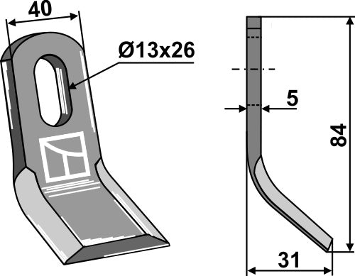 Y-blade 84x40mm