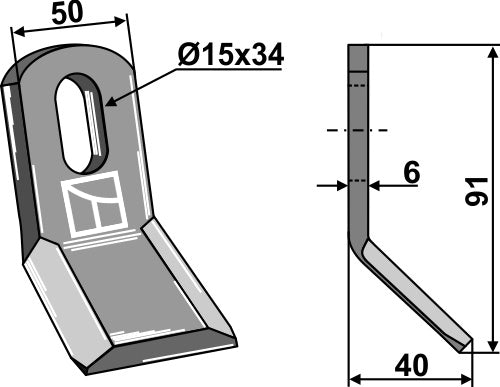 Y-blade 91x50mm