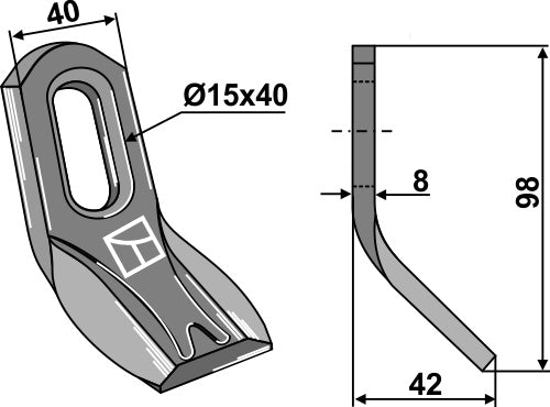 Y-blade 98x40mm