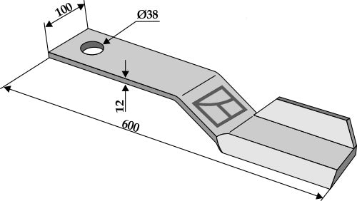 Mover-blade 600mm - left