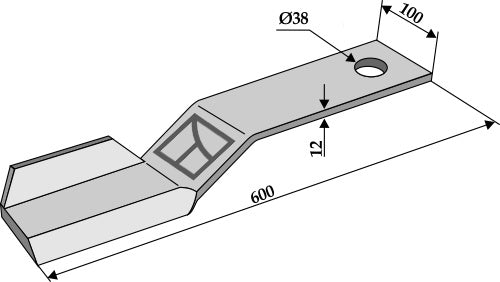 Mover-blade 600mm - right