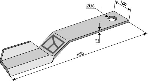 Mover-blade 650mm - right