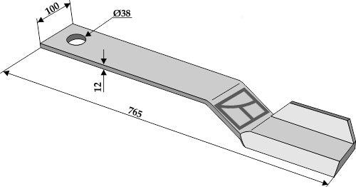 Mover-blade 765mm - left