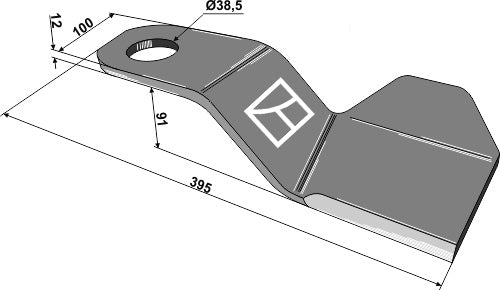 Mover-blade 395mm - left