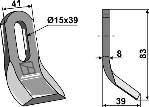 Y-blade 83x41mm
