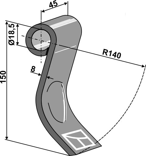 Flail 150x45mm