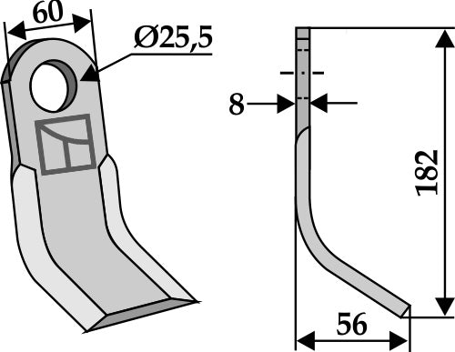 Y-blade 182x60mm