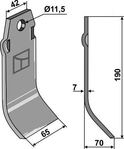 Blade 190x65mm