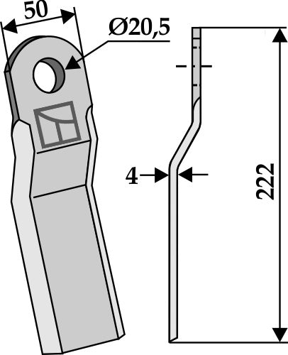 Blade 222x50mm