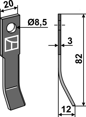 Y-blade 82x20mm