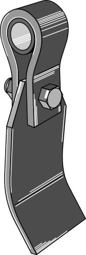 Flail assembled with holder, bush and blade
