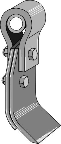 Flail assembled with holder, bush and blade