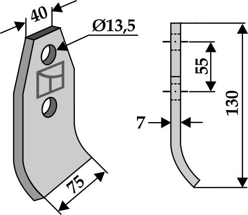 Blade 130x75mm
