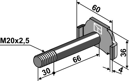 Bolt M20x2,5