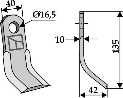 Y-blade 135x40mm