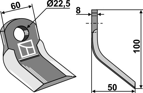 Y-blade 100x60mm