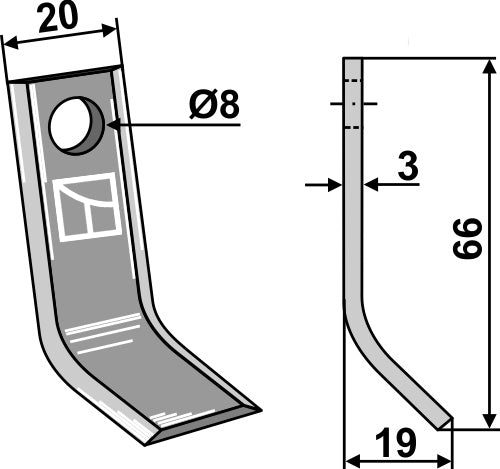 Y-blade 66x20mm