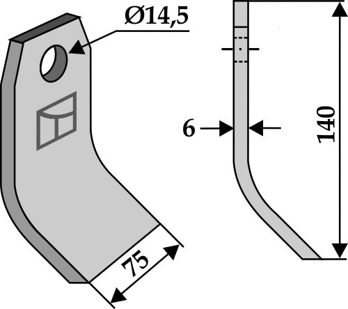 Flail 140x75mm
