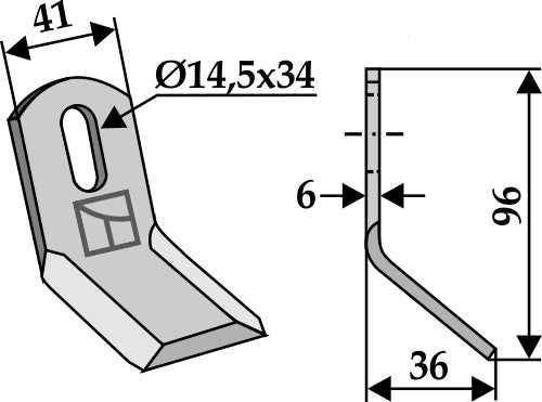 All-purpose Y-blade 96x41mm
