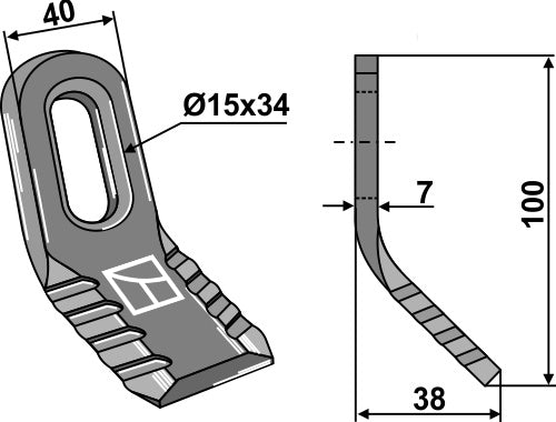 All-purpose Y-blade 100x40mm